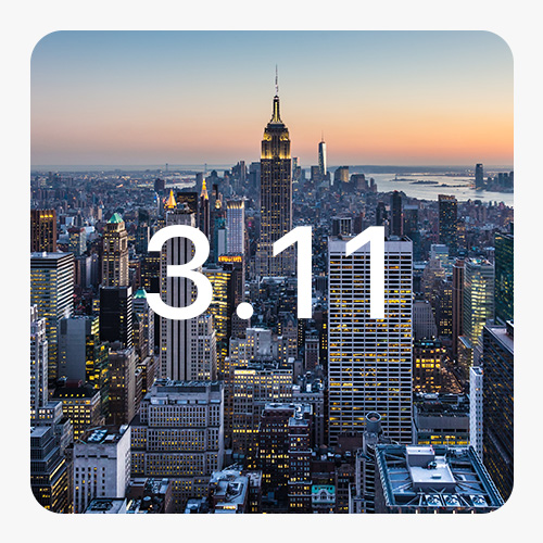 Photo représentative de la version 3.11 d'Ephoto Dam. La photo est prise en hauteur, vue sur les buildings à New York