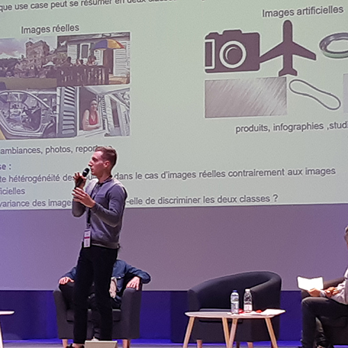 Présentation du projet des étudiants de Poitiers à l'événement Dataquitaine