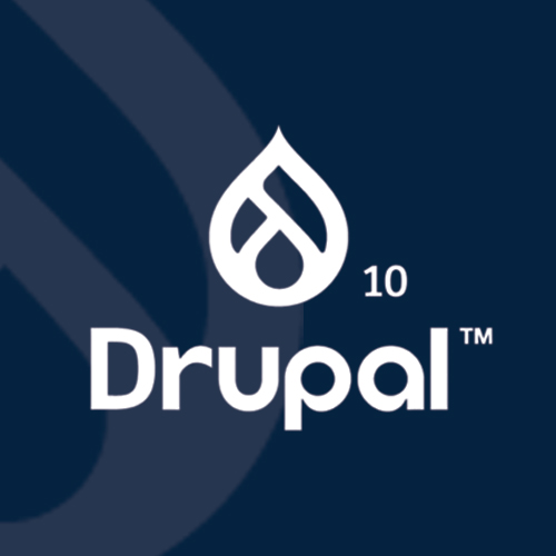 Logo Drupal 10 présentant la nouvelle version du logiciel