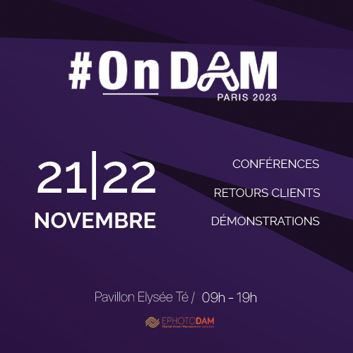 Visuel pour présenter les dates du salon OnDAM