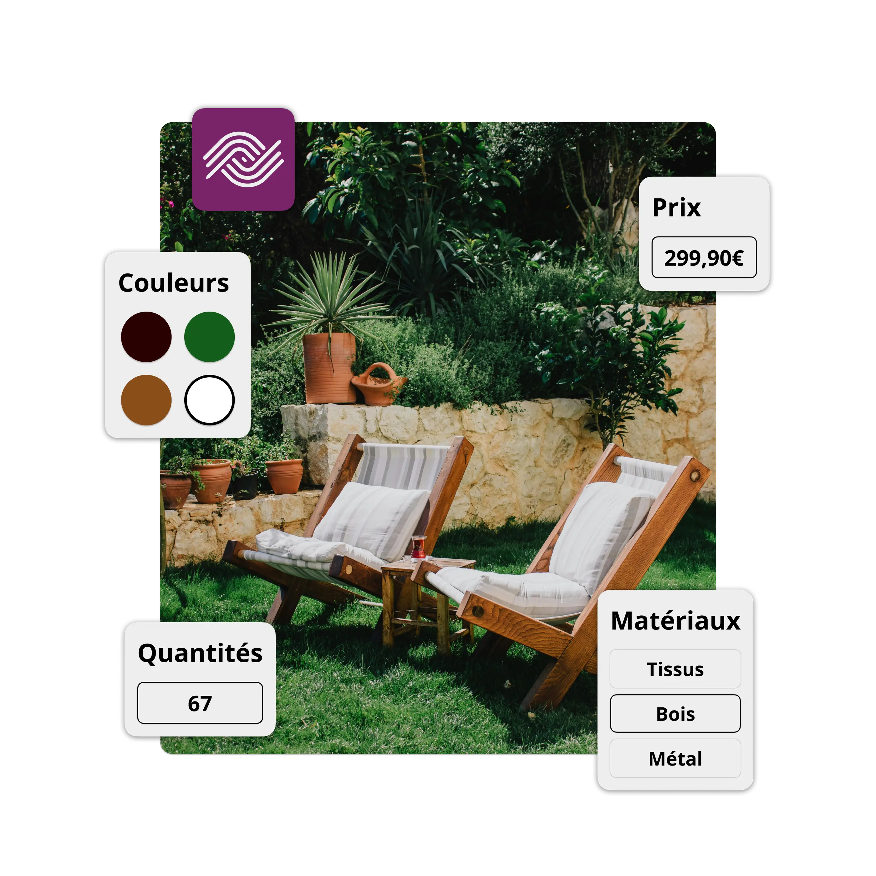 Illustration de l'intégration de Ephoto Dam avec Prestashop pour la gestion des images produits, et la mise à jour en temps réel des fiches produits en ligne.