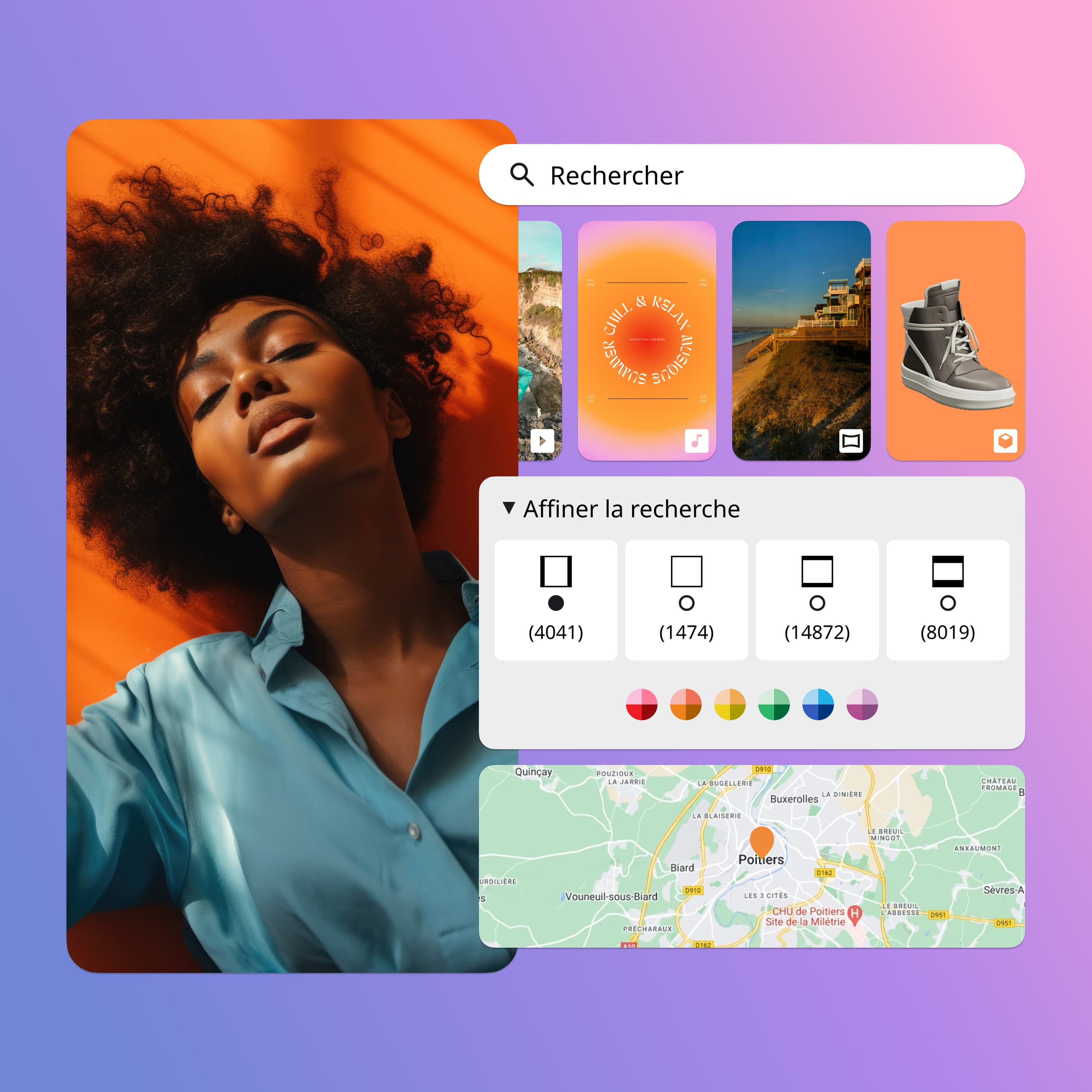Interface simplifiée de Ephoto Dam, illustrant ses fonctionnalités avancées pour la gestion et l'organisation des actifs numériques.
