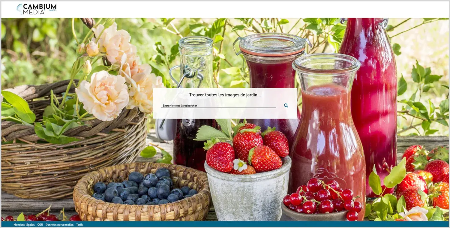 Interface du Front Office de l'entreprise Rustica.