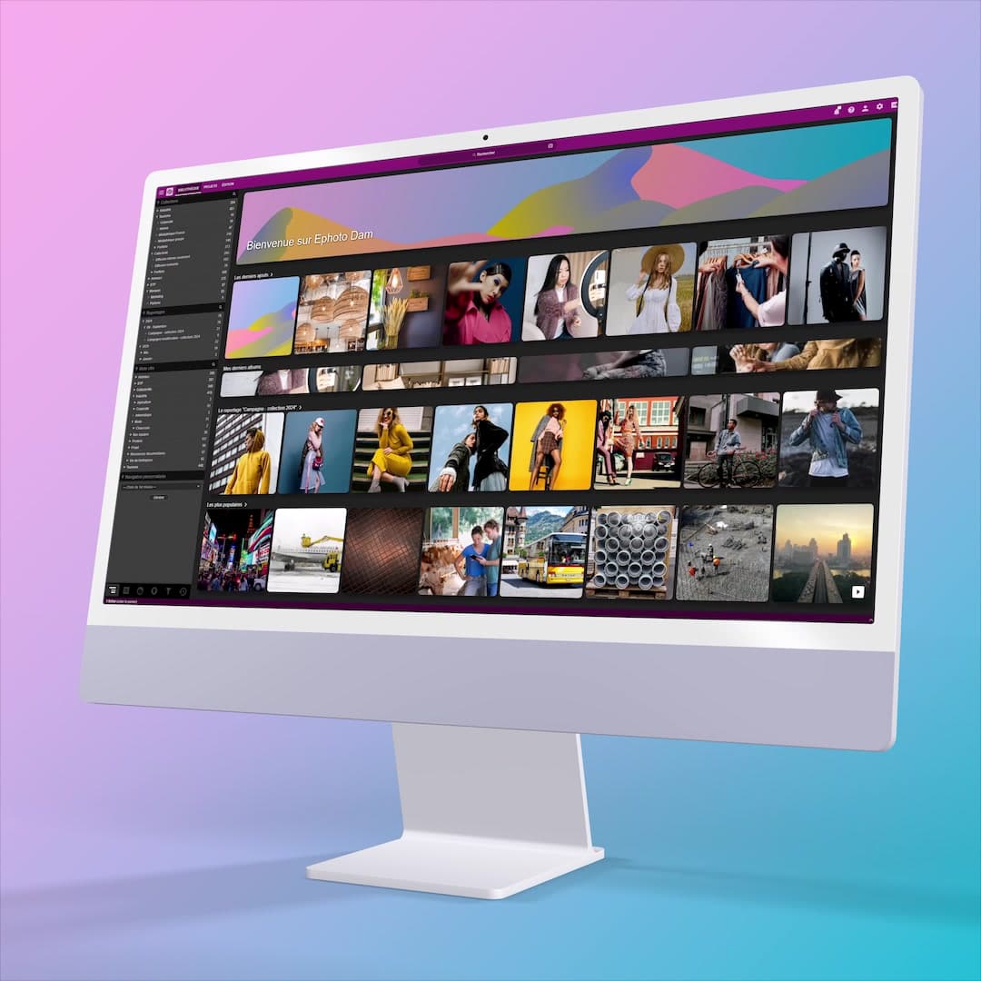 Interface du logiciel Ephoto Dam sur Mac