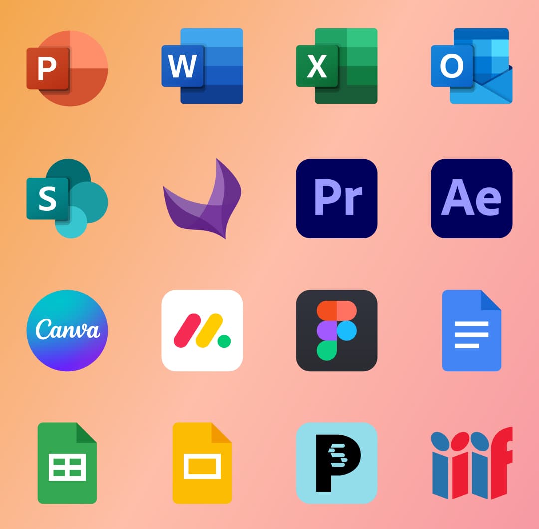 Logos des différents logiciels ayant un plugin Ephoto dam